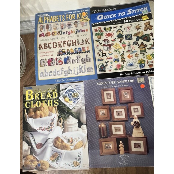 17~ Country Primitive Cross-Stitch Leaflets & Foldouts 1975~2003 ABC’s Nautical - Picture 8 of 10